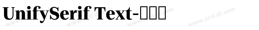 UnifySerif Text字体转换